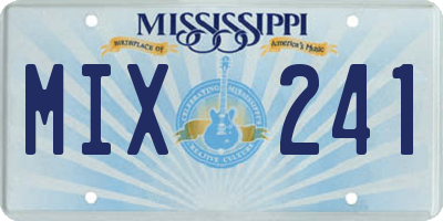 MS license plate MIX241