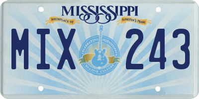 MS license plate MIX243