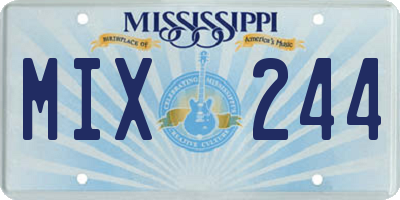 MS license plate MIX244
