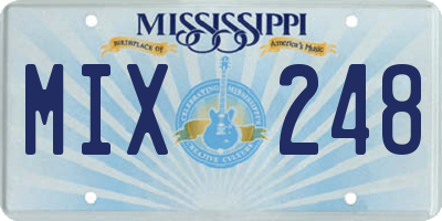 MS license plate MIX248