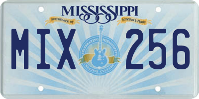 MS license plate MIX256