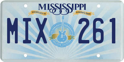 MS license plate MIX261