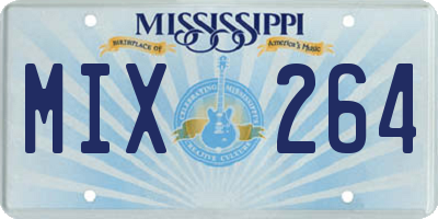 MS license plate MIX264