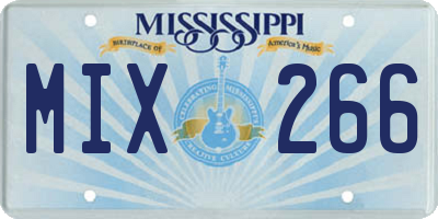 MS license plate MIX266