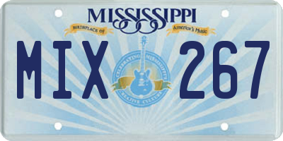 MS license plate MIX267