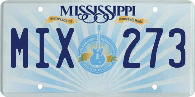 MS license plate MIX273