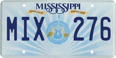 MS license plate MIX276