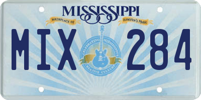 MS license plate MIX284