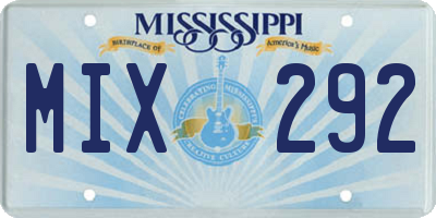 MS license plate MIX292