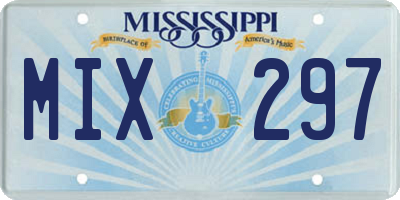 MS license plate MIX297