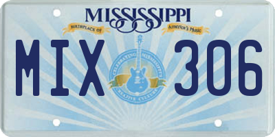 MS license plate MIX306