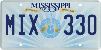 MS license plate MIX330