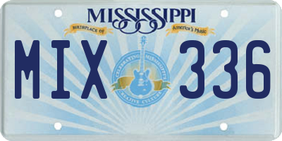MS license plate MIX336