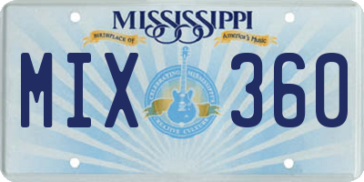 MS license plate MIX360