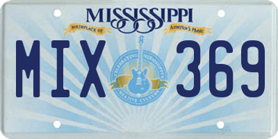 MS license plate MIX369