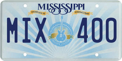 MS license plate MIX400