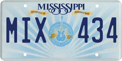 MS license plate MIX434