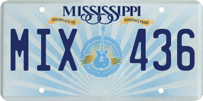 MS license plate MIX436