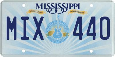 MS license plate MIX440