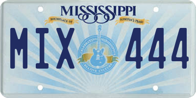 MS license plate MIX444
