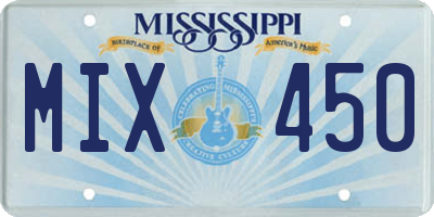 MS license plate MIX450