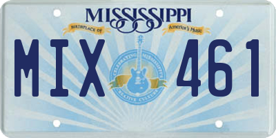MS license plate MIX461