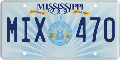 MS license plate MIX470