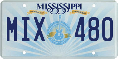 MS license plate MIX480