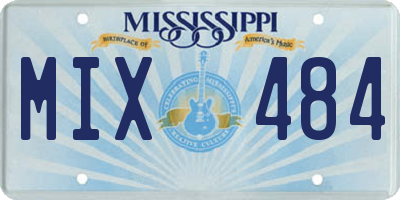 MS license plate MIX484
