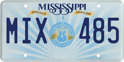 MS license plate MIX485