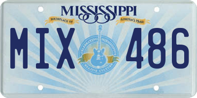 MS license plate MIX486