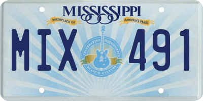 MS license plate MIX491