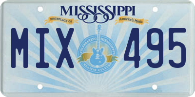 MS license plate MIX495