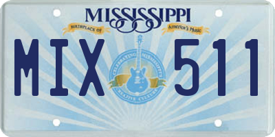 MS license plate MIX511