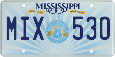 MS license plate MIX530