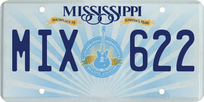 MS license plate MIX622
