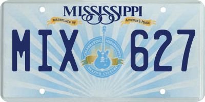 MS license plate MIX627
