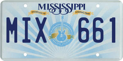 MS license plate MIX661