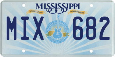 MS license plate MIX682