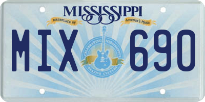 MS license plate MIX690