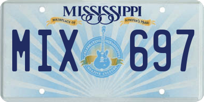 MS license plate MIX697