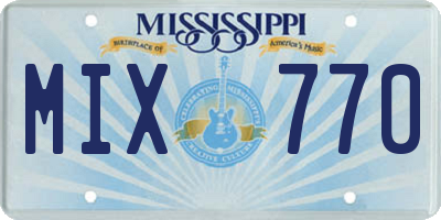 MS license plate MIX770