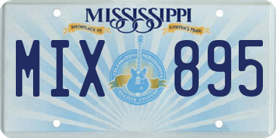MS license plate MIX895