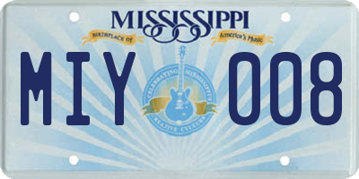 MS license plate MIY008