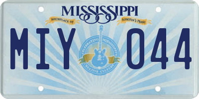 MS license plate MIY044