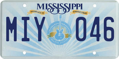 MS license plate MIY046