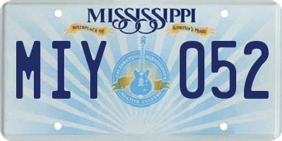 MS license plate MIY052