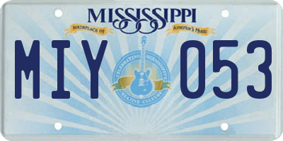 MS license plate MIY053