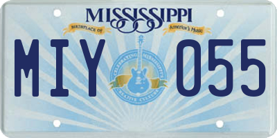 MS license plate MIY055