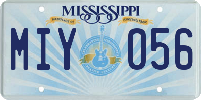 MS license plate MIY056